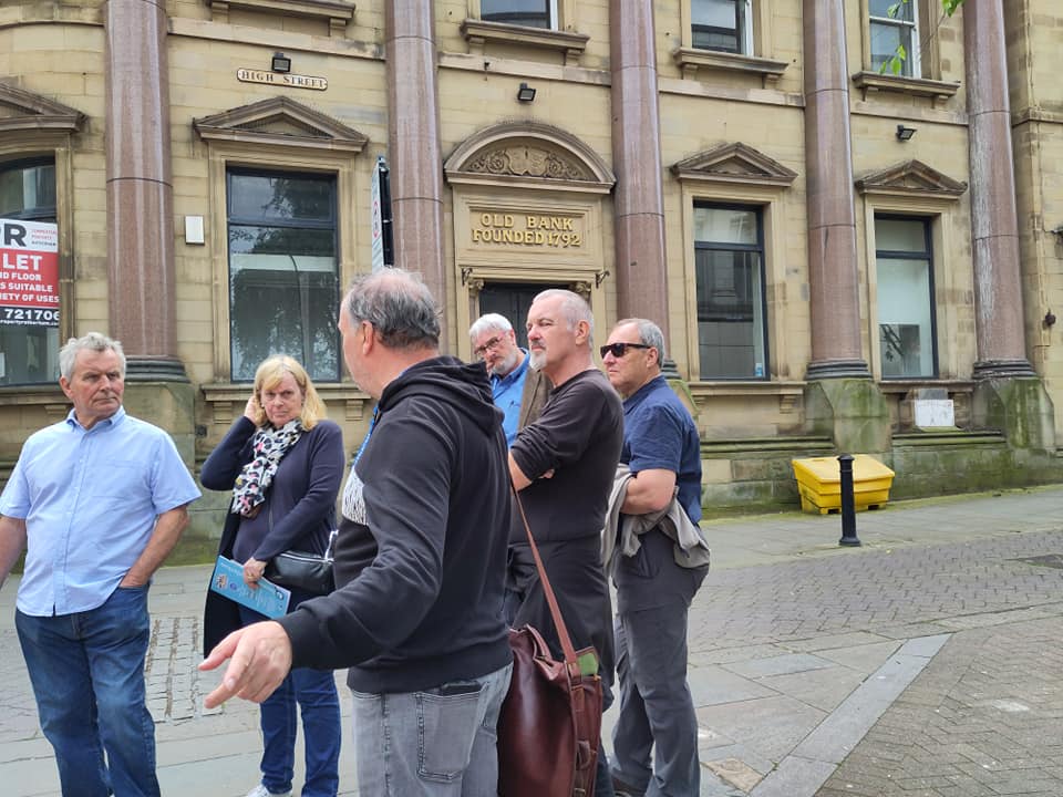 People on a guided walk