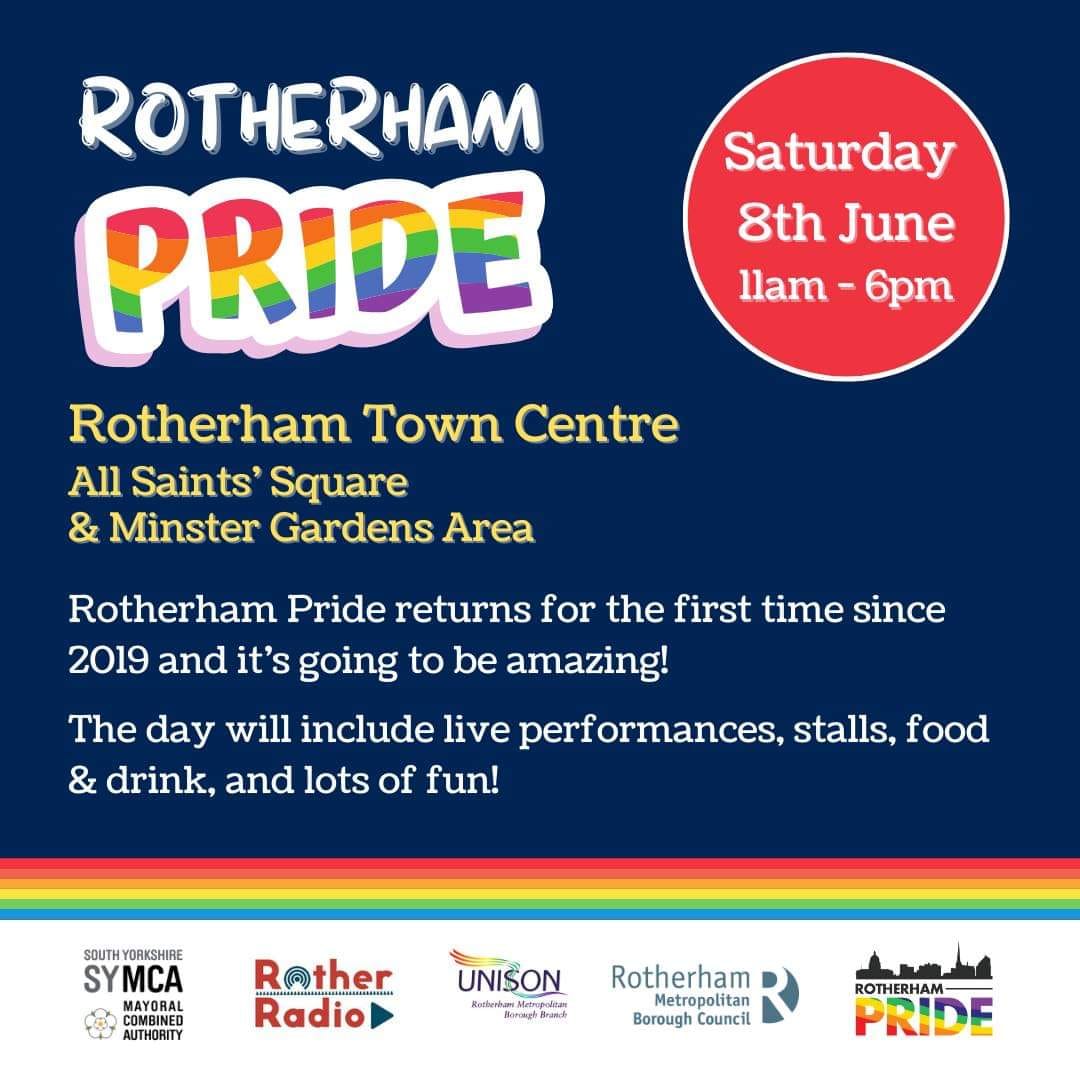 Rotherham Pride square promo banner